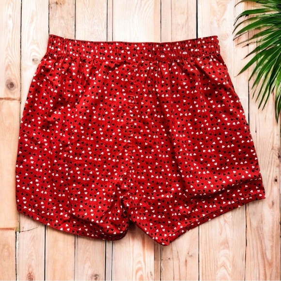 J. CREW Heart Print Boxer Shorts - Red, Medium (32-34) | 100% Cotton - Picture 2 of 9
